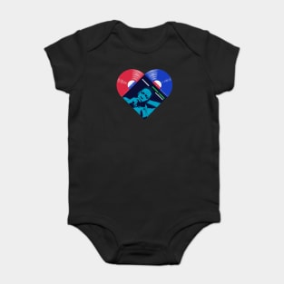 Coltrane Jazz Vinyl Heart In Color Baby Bodysuit